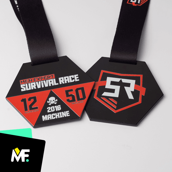 Metal Medals for runners of Survival Race