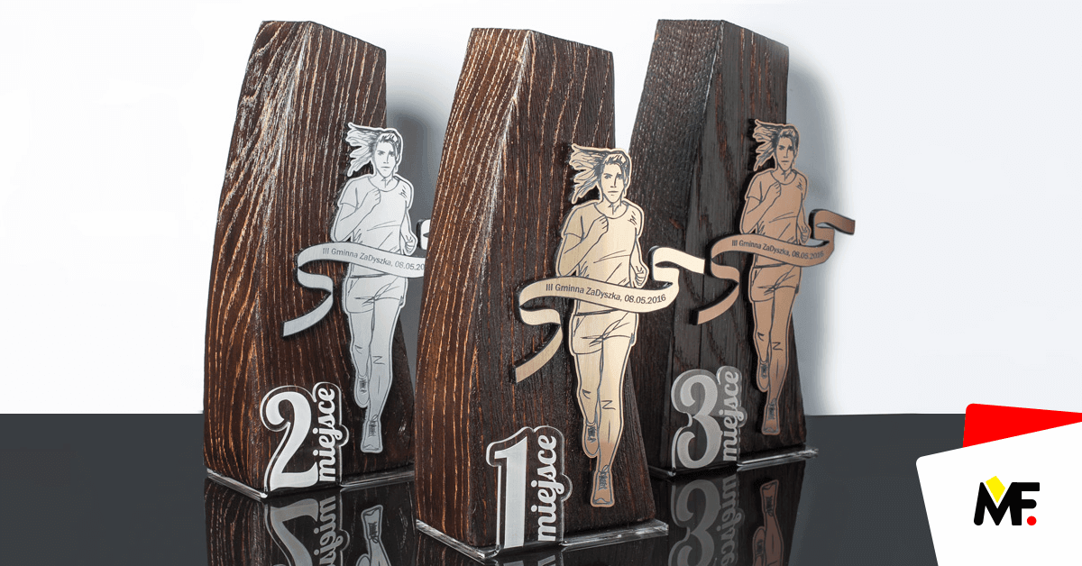 Sports trophies for road race in Bełchatów